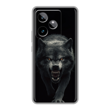 Силиконовый чехол на Realme GT 7T с принтом Волк Силиконовый чехол на Realme GT 7T с принтом Волк