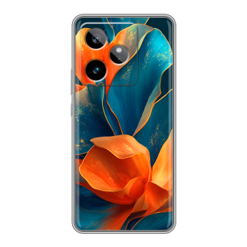 Силиконовый чехол на Realme GT 7T с принтом Цветы Силиконовый чехол на Realme GT 7T с принтом Цветы