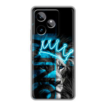 Силиконовый чехол на Realme GT 7T с принтом Король лев Силиконовый чехол на Realme GT 7T с принтом Король лев