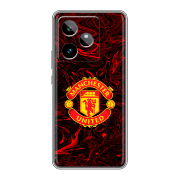 Силиконовый чехол на Realme GT 7T с принтом Manchester United Силиконовый чехол на Realme GT 7T с принтом Manchester United