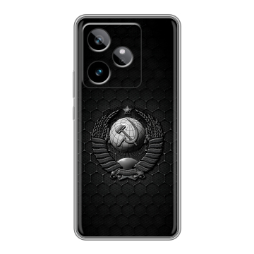 Силиконовый чехол на Realme GT 7T с принтом Герб Флаг СССР Силиконовый чехол на Realme GT 7T с принтом Герб Флаг СССР
