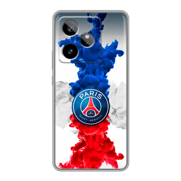 Силиконовый чехол на Realme GT 7T с принтом PSG ПСЖ Силиконовый чехол на Realme GT 7T с принтом PSG ПСЖ