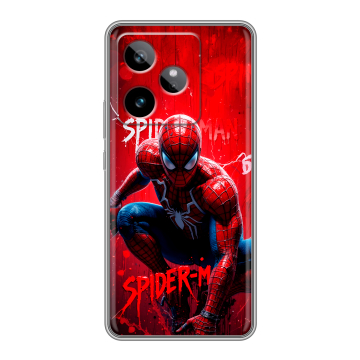 Силиконовый чехол на Realme GT 7T с принтом Spiderman Человек паук Силиконовый чехол на Realme GT 7T с принтом Spiderman Человек паук
