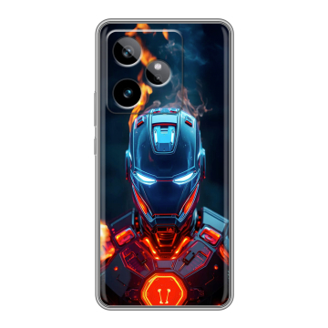 Силиконовый чехол на Realme GT 7T с принтом IronMan Железный человек Силиконовый чехол на Realme GT 7T с принтом IronMan Железный человек