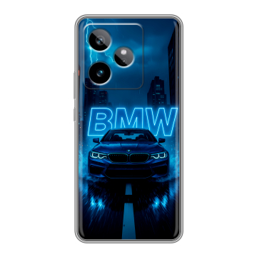 Силиконовый чехол на Realme GT 7T с принтом BMW БМВ Силиконовый чехол на Realme GT 7T с принтом BMW БМВ