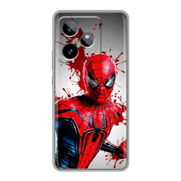 Силиконовый чехол на Realme GT 7T с принтом Spiderman Человек паук Силиконовый чехол на Realme GT 7T с принтом Spiderman Человек паук