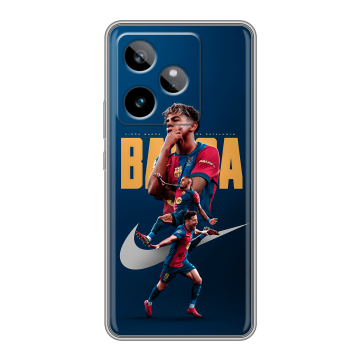 Силиконовый чехол на Realme GT 7T с принтом Барселона Barca Yamal Силиконовый чехол на Realme GT 7T с принтом Барселона Barca Yamal