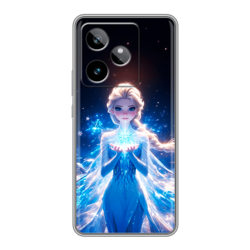 Силиконовый чехол на Realme GT 7T с принтом Холодное сердце Frozen Силиконовый чехол на Realme GT 7T с принтом Холодное сердце Frozen