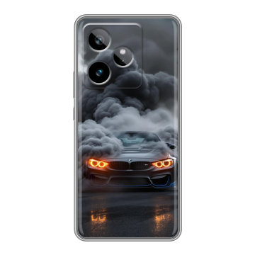 Силиконовый чехол на Realme GT 7T с принтом BMW БМВ Силиконовый чехол на Realme GT 7T с принтом BMW БМВ