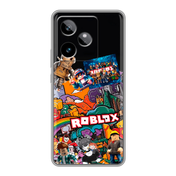 Силиконовый чехол на Realme GT 7T с принтом Roblox Роблокс Силиконовый чехол на Realme GT 7T с принтом Roblox Роблокс