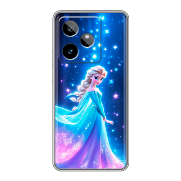 Силиконовый чехол на Realme GT 7T с принтом Холодное сердце Frozen Силиконовый чехол на Realme GT 7T с принтом Холодное сердце Frozen