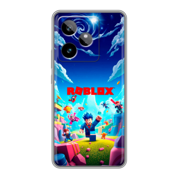 Силиконовый чехол на Realme GT 7T с принтом Roblox Роблокс Силиконовый чехол на Realme GT 7T с принтом Roblox Роблокс
