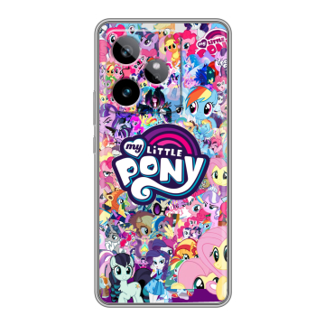 Силиконовый чехол на Realme GT 7T с принтом My little pony Дружба чудо Силиконовый чехол на Realme GT 7T с принтом My little pony Дружба чудо