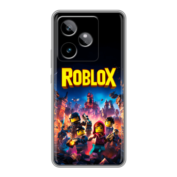 Силиконовый чехол на Realme GT 7T с принтом Roblox Роблокс Силиконовый чехол на Realme GT 7T с принтом Roblox Роблокс