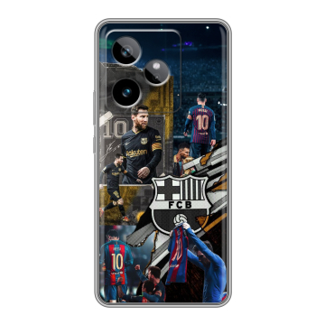 Силиконовый чехол на Realme GT 7T с принтом Messi Barcelona Силиконовый чехол на Realme GT 7T с принтом Messi Barcelona