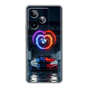 Силиконовый чехол на Realme GT 7T с принтом BMW БМВ Силиконовый чехол на Realme GT 7T с принтом BMW БМВ