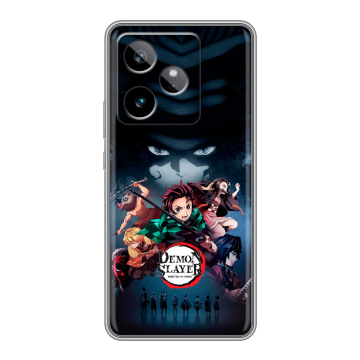 Силиконовый чехол на Realme GT 7T с принтом Demon Slayer Клинок рассекающий демонов Силиконовый чехол на Realme GT 7T с принтом Demon Slayer Клинок рассекающий демонов