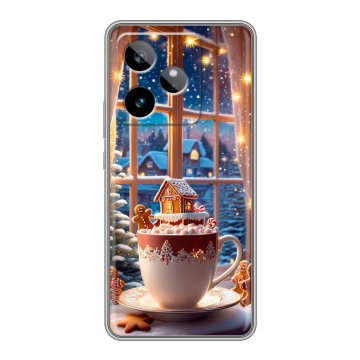 Силиконовый чехол на Realme GT 7T с принтом Новый год Силиконовый чехол на Realme GT 7T с принтом Новый год