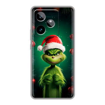 Силиконовый чехол на Realme GT 7T с принтом Гринч Новый год Рождество Силиконовый чехол на Realme GT 7T с принтом Гринч Новый год Рождество