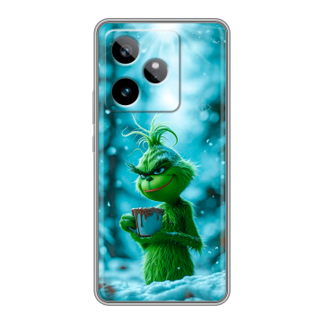 Силиконовый чехол на Realme GT 7T с принтом Новый год гринч Силиконовый чехол на Realme GT 7T с принтом Новый год гринч