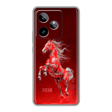 Силиконовый чехол на Realme GT 7T с принтом Новый год Силиконовый чехол на Realme GT 7T с принтом Новый год
