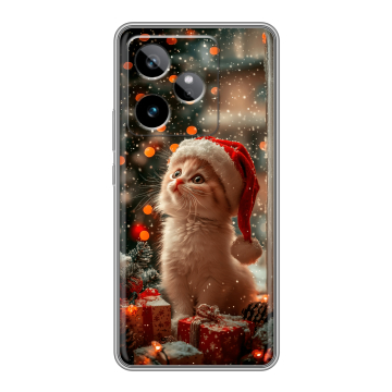 Силиконовый чехол на Realme GT 7T с принтом Новый год Силиконовый чехол на Realme GT 7T с принтом Новый год