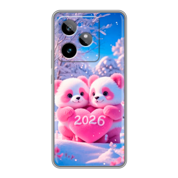 Силиконовый чехол на Realme GT 7T с принтом Новый год Силиконовый чехол на Realme GT 7T с принтом Новый год