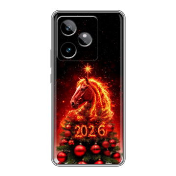 Силиконовый чехол на Realme GT 7T с принтом Новый год Силиконовый чехол на Realme GT 7T с принтом Новый год