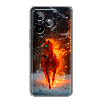 Силиконовый чехол на Realme GT 7T с принтом Новый год Силиконовый чехол на Realme GT 7T с принтом Новый год