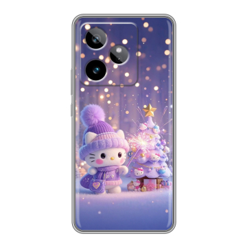 Силиконовый чехол на Realme GT 7T с принтом Новый год Силиконовый чехол на Realme GT 7T с принтом Новый год