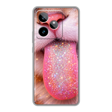 Силиконовый чехол на Realme GT 7T с принтом для девочек