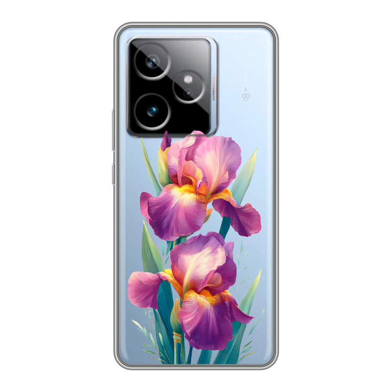 Силиконовый чехол на Realme GT 7T с принтом Цветы орхидеи Силиконовый чехол на Realme GT 7T с принтом Цветы орхидеи