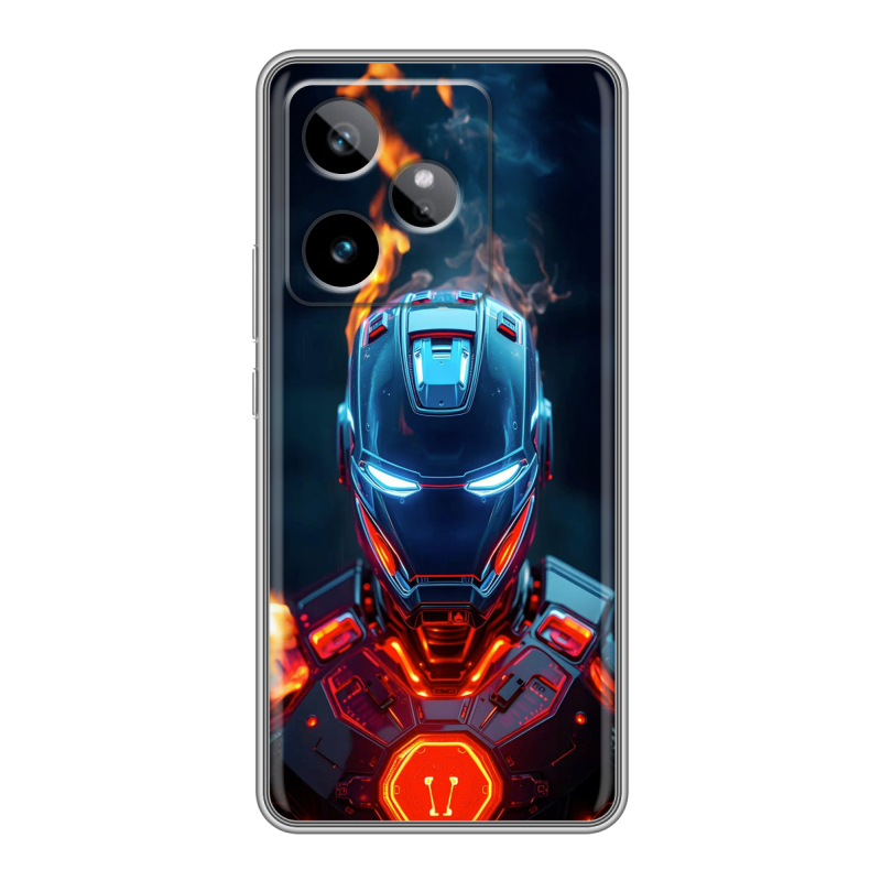 Силиконовый чехол на Realme GT 7T с принтом IronMan Железный человек Силиконовый чехол на Realme GT 7T с принтом IronMan Железный человек