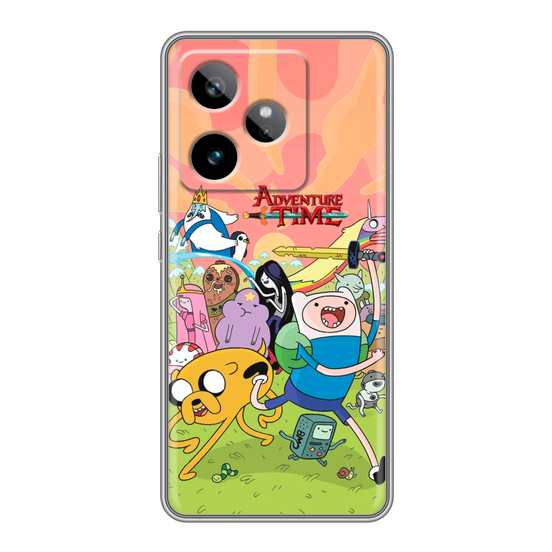 Силиконовый чехол на Realme GT 7T с принтом Adventure time Время приключений Силиконовый чехол на Realme GT 7T с принтом Adventure time Время приключений