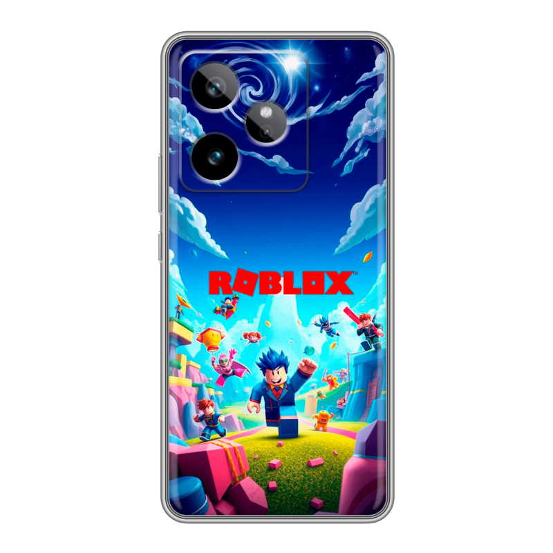 Силиконовый чехол на Realme GT 7T с принтом Roblox Роблокс Силиконовый чехол на Realme GT 7T с принтом Roblox Роблокс