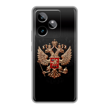 Силиконовый чехол на Realme GT7 с принтом Герб России Силиконовый чехол на Realme GT7 с принтом Герб России