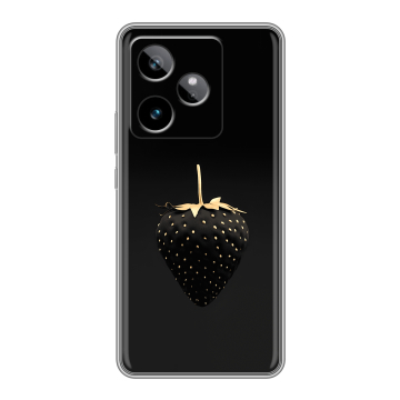 Силиконовый чехол на Realme GT7 с принтом Черная клубника Силиконовый чехол на Realme GT7 с принтом Черная клубника