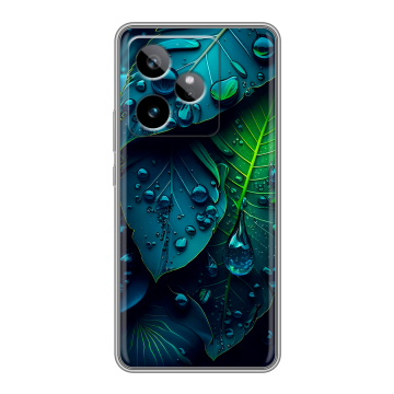 Силиконовый чехол на Realme GT7 с принтом Листья Силиконовый чехол на Realme GT7 с принтом Листья
