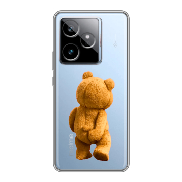 Силиконовый чехол на Realme GT7 с принтом Медведь Силиконовый чехол на Realme GT7 с принтом Медведь