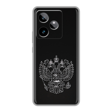 Силиконовый чехол на Realme GT7 с принтом Герб России