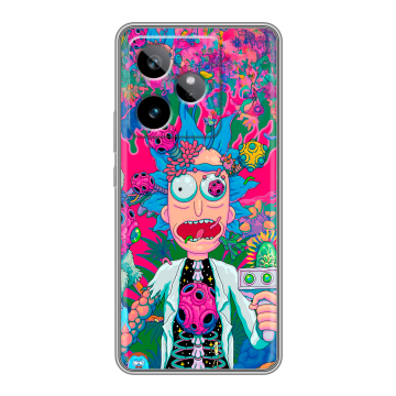 Силиконовый чехол на Realme GT7 с принтом Рик и Морти Rick Morty Силиконовый чехол на Realme GT7 с принтом Рик и Морти Rick Morty
