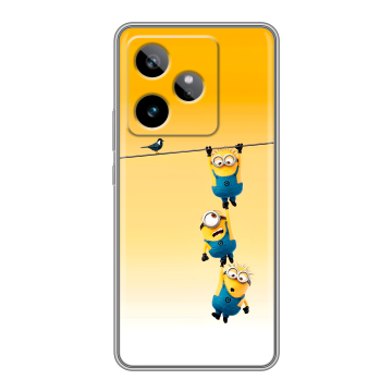 Силиконовый чехол на Realme GT7 с принтом Миньоны Силиконовый чехол на Realme GT7 с принтом Миньоны