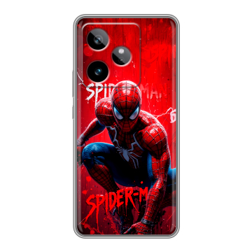 Силиконовый чехол на Realme GT7 с принтом Spiderman Человек паук Силиконовый чехол на Realme GT7 с принтом Spiderman Человек паук