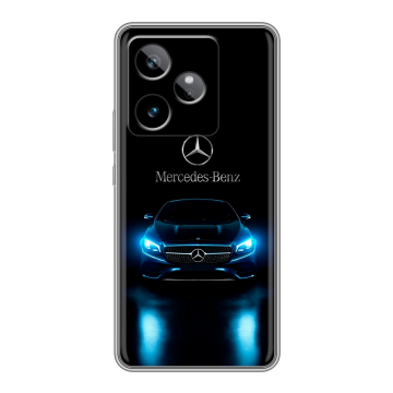 Силиконовый чехол на Realme GT7 с принтом Mercedes Мерседес