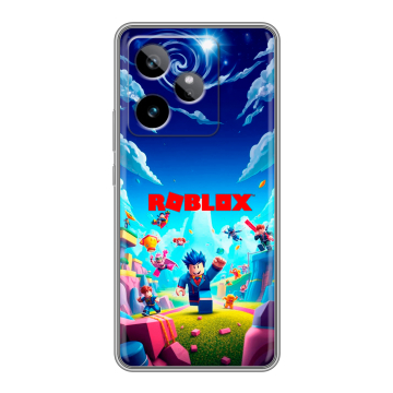 Силиконовый чехол на Realme GT7 с принтом Roblox Роблокс Силиконовый чехол на Realme GT7 с принтом Roblox Роблокс