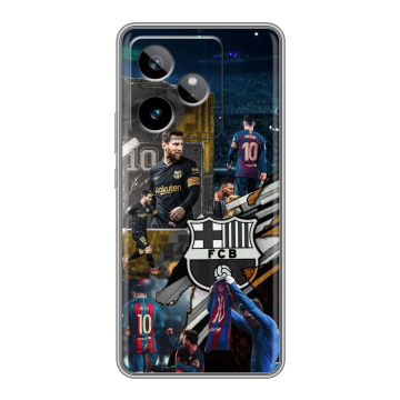 Силиконовый чехол на Realme GT7 с принтом Messi Barcelona Силиконовый чехол на Realme GT7 с принтом Messi Barcelona