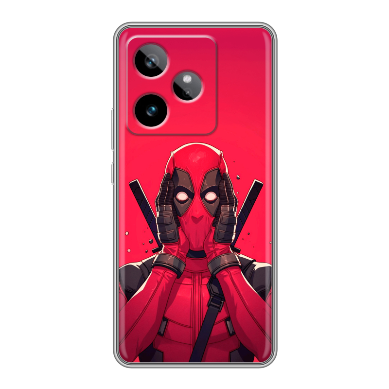 Силиконовый чехол на Realme GT7 с принтом Дедпул Deadpool Силиконовый чехол на Realme GT7 с принтом Дедпул Deadpool