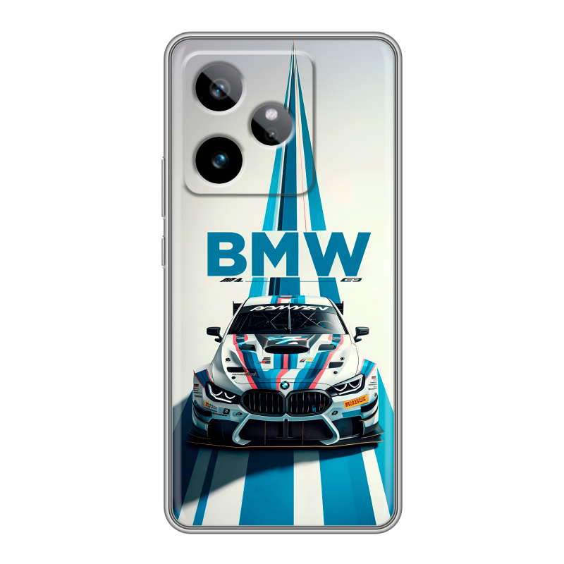 Силиконовый чехол на Realme GT7 с принтом БМВ BMW Силиконовый чехол на Realme GT7 с принтом БМВ BMW