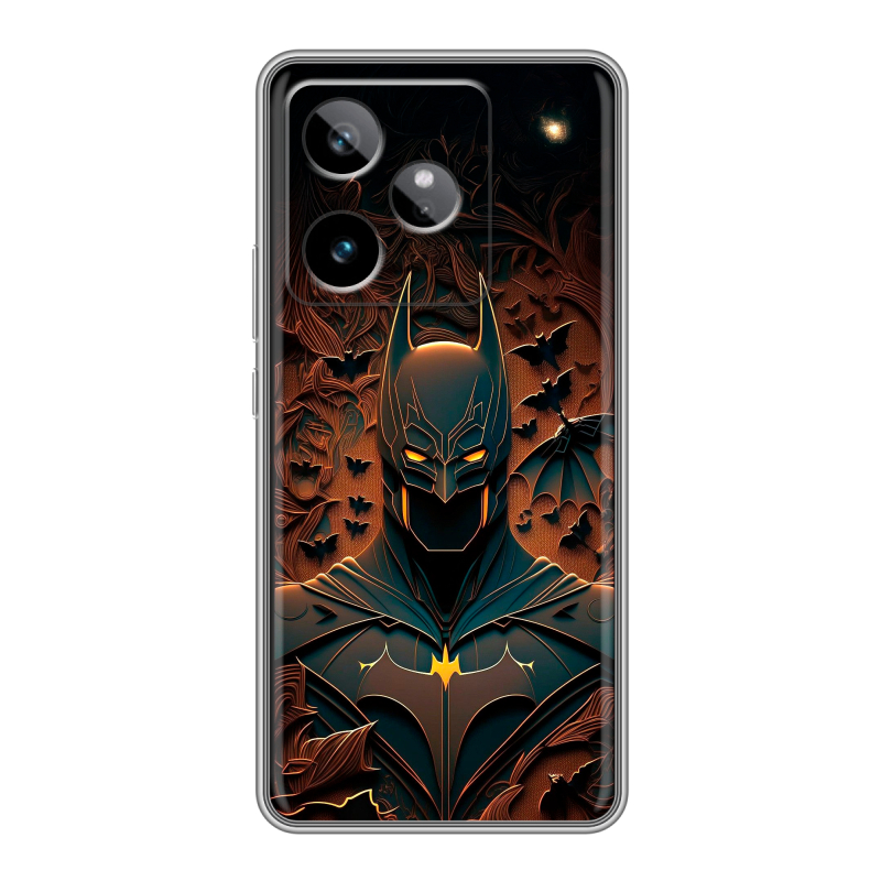 Силиконовый чехол на Realme GT7 с принтом Batman Бэтмен Силиконовый чехол на Realme GT7 с принтом Batman Бэтмен