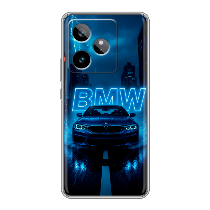 Силиконовый чехол на Realme GT7 с принтом BMW БМВ Силиконовый чехол на Realme GT7 с принтом BMW БМВ